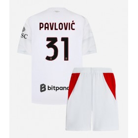 AC Milan Strahinja Pavlovic #31 Borta Kläder Barn 2026-27 Kortärmad (+ Korta byxor)